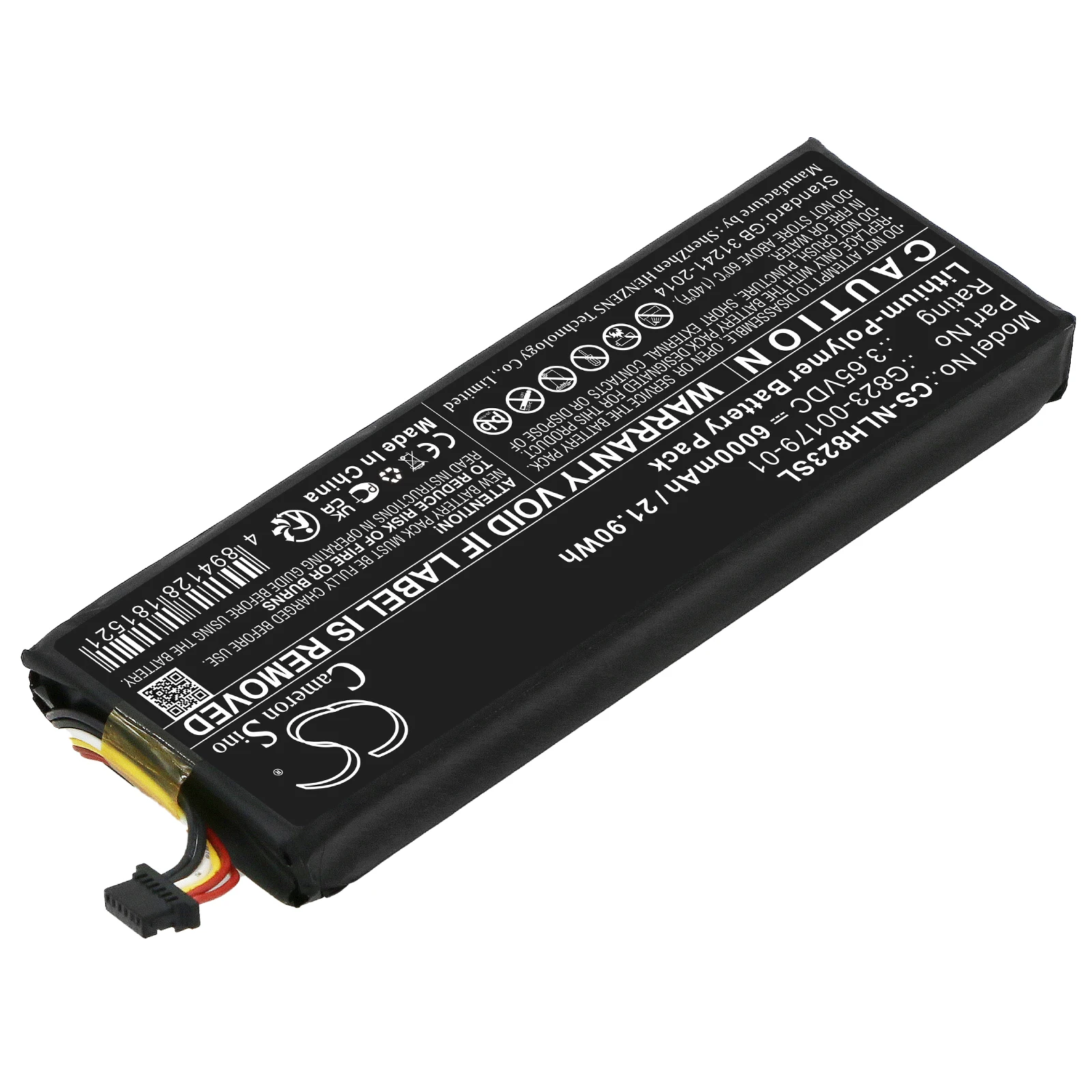 Home Security Battery Replacement - แบตเตอรี่ลิเธียมโพลิเมอร์สำรอง CameronSino รุ่น G823-00179-01 GS25 สำหรับ