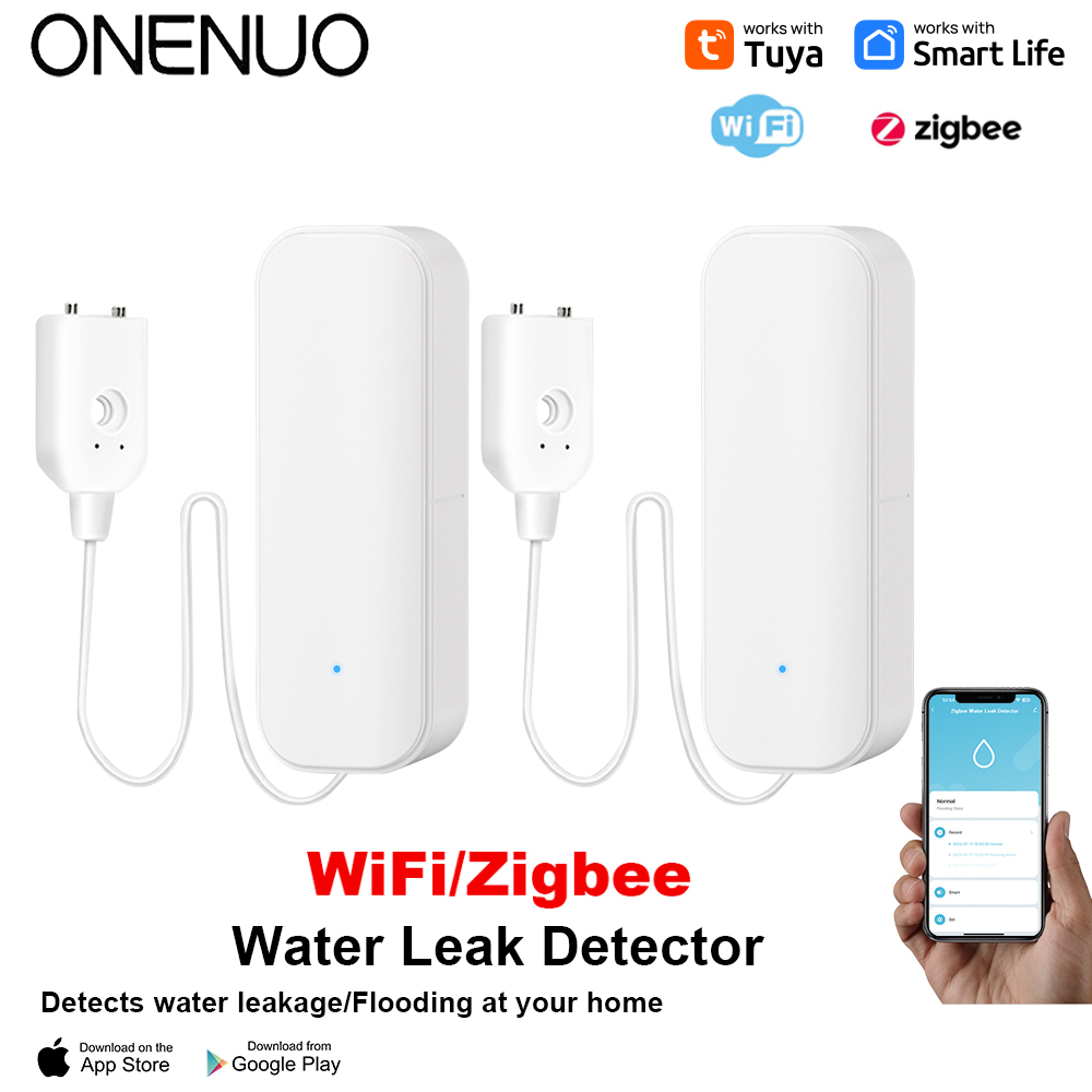Sim Gsm Alarm - WiFi/Zigbee Water Sensor Tuya รั่วเครื่องตรวจจับน้ําท่วม Smart