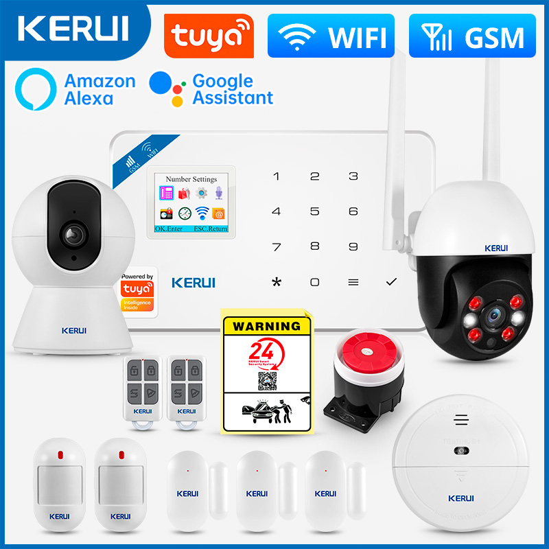 Home Security Front Door Camera - KERUI W181 ระบบรักษาความปลอดภัยบ้าน WIFI GSM Tuya