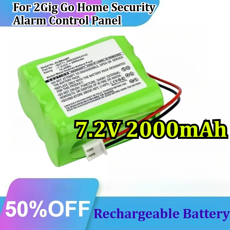 Home Security Battery Replacement - 7.2V 2000mAh Ni-MH สำหรับ 2Gig Go