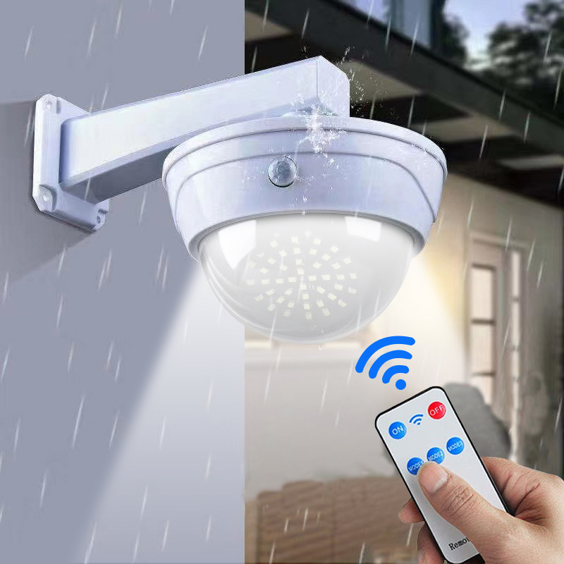 Home Security Flood Lights - อัพเกรดกลางแจ้งพลังงานแสงอาทิตย์ Light Motion Sensor กล้อง Dummy