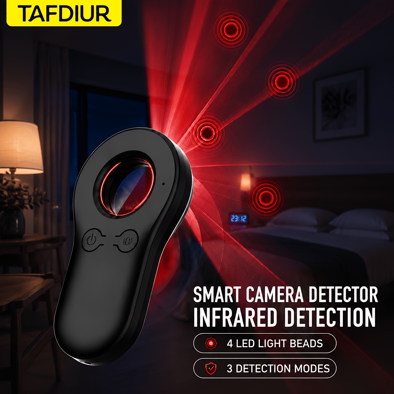Tafdiur เครื่องตรวจจับกล้องซ่อ - Home Security Front Door Camera บทวิจารณ์และราคา