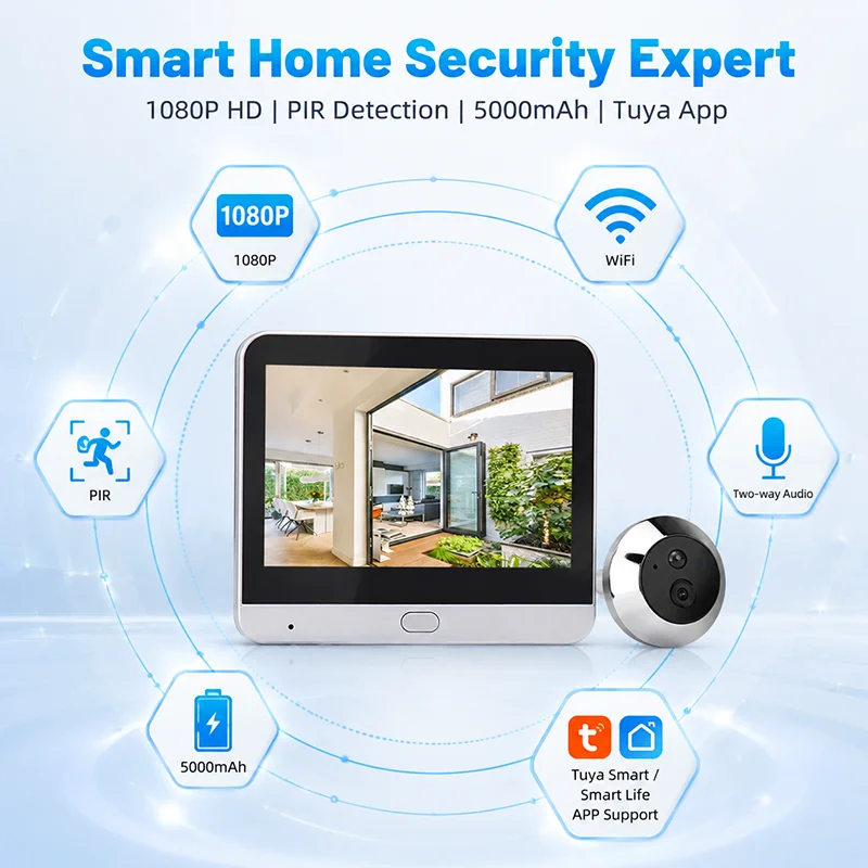 กล้องตาแมวอัจฉริยะ Tuya 3MP พร - Home Security Front Door Camera บทวิจารณ์และราคา