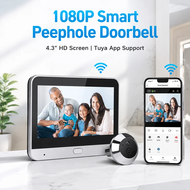 กล้องตาแมวอัจฉริยะ Tuya 3MP พร - Home Security Front Door Camera บทวิจารณ์และราคา