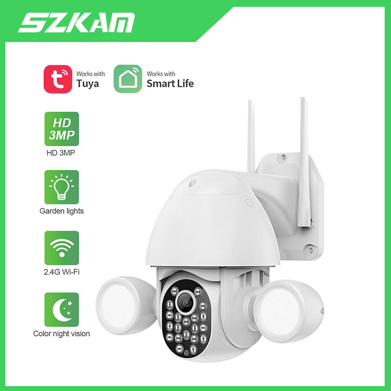 Tuya Smartlife APP สมาร์ท 3MP  - Home Security Flood Lights บทวิจารณ์และราคา