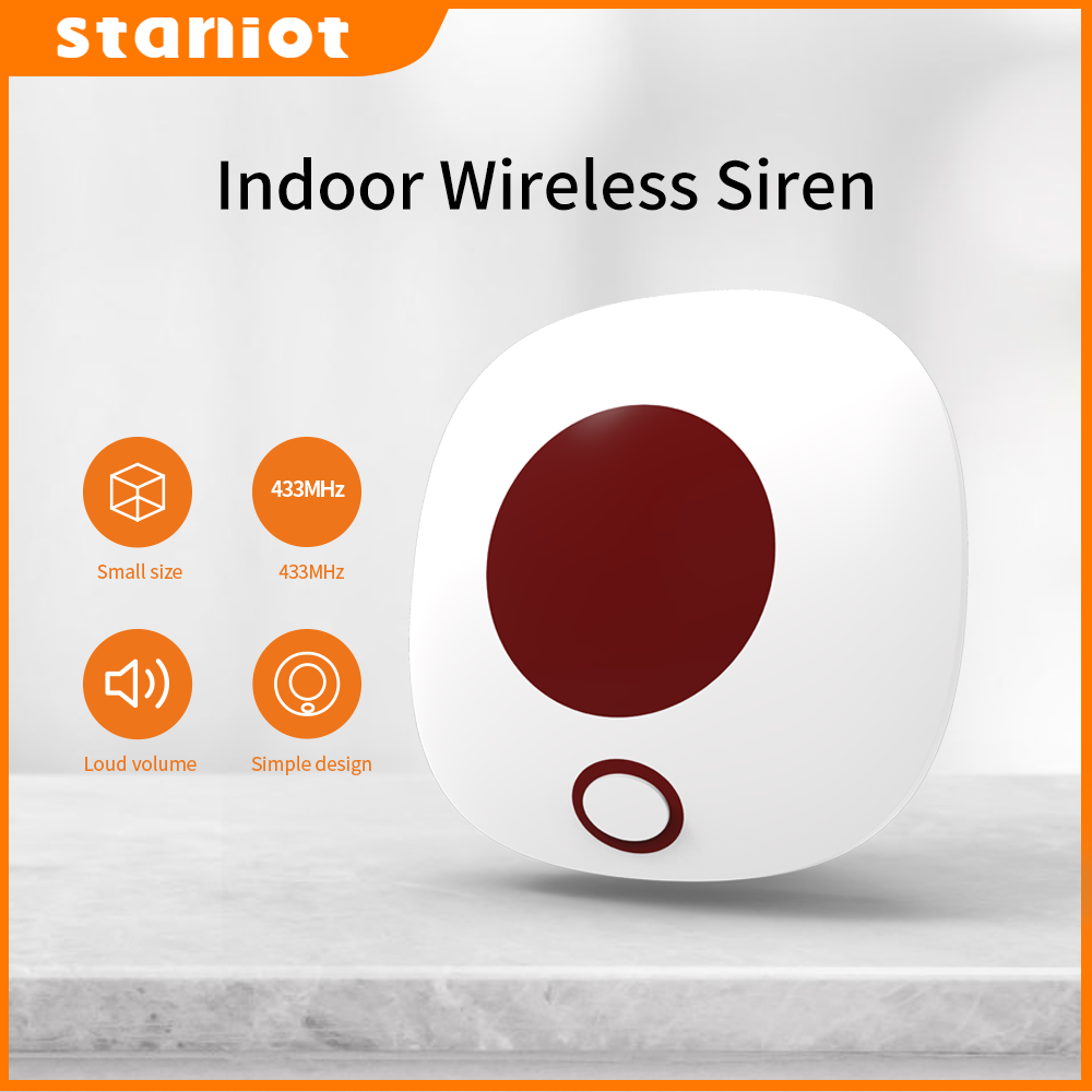 Staniot ในร่มไซเรนไร้สาย433Mhz - Sim Gsm Alarm บทวิจารณ์และราคา