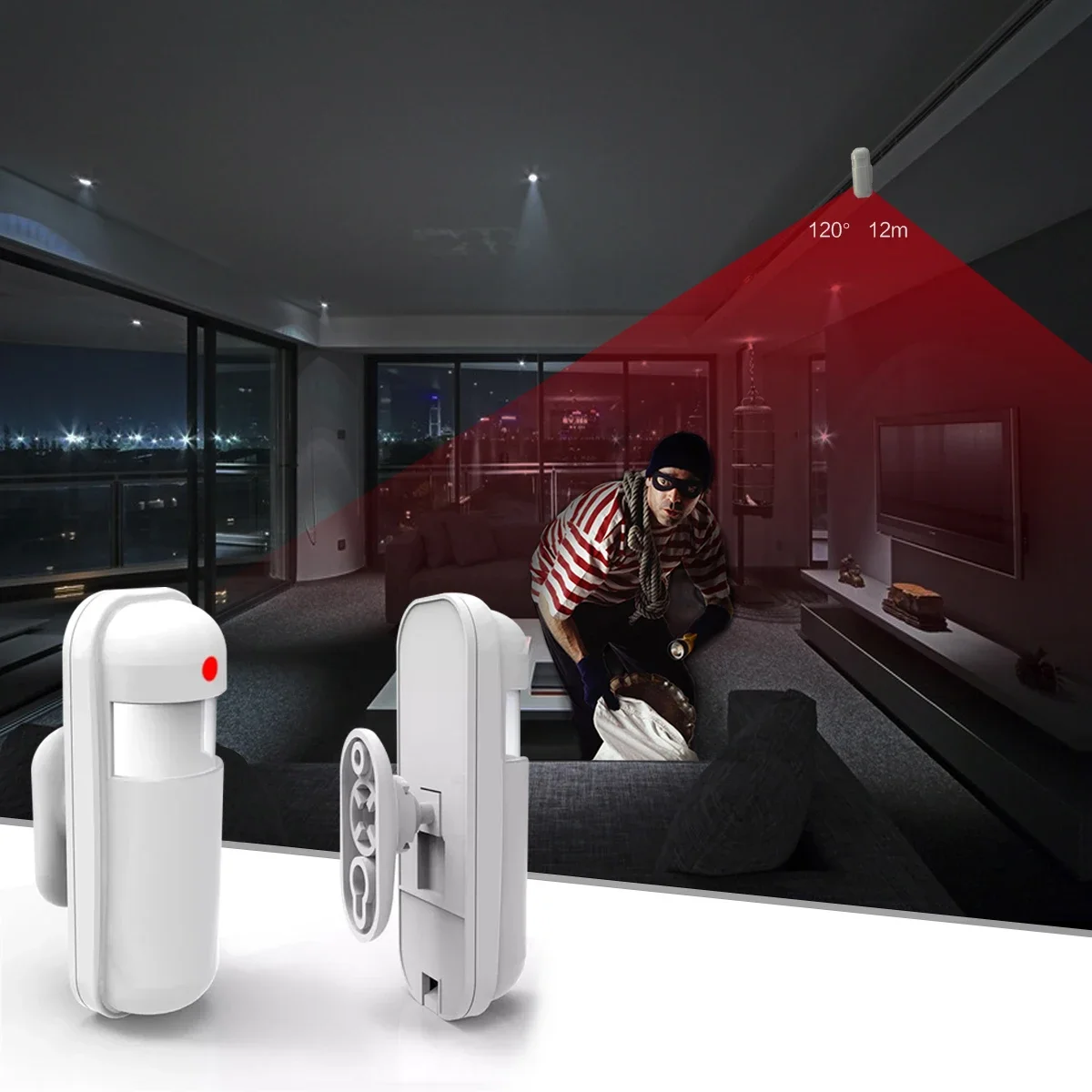 433MHz Motion Sensor ไร้สาย Mi - Sim Gsm Alarm บทวิจารณ์และราคา